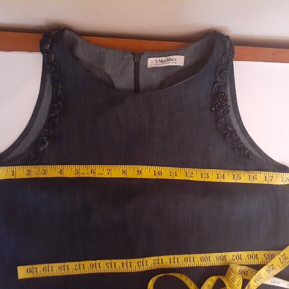 'S Max Mara Denim Shift Dress - Picture 8 of 12